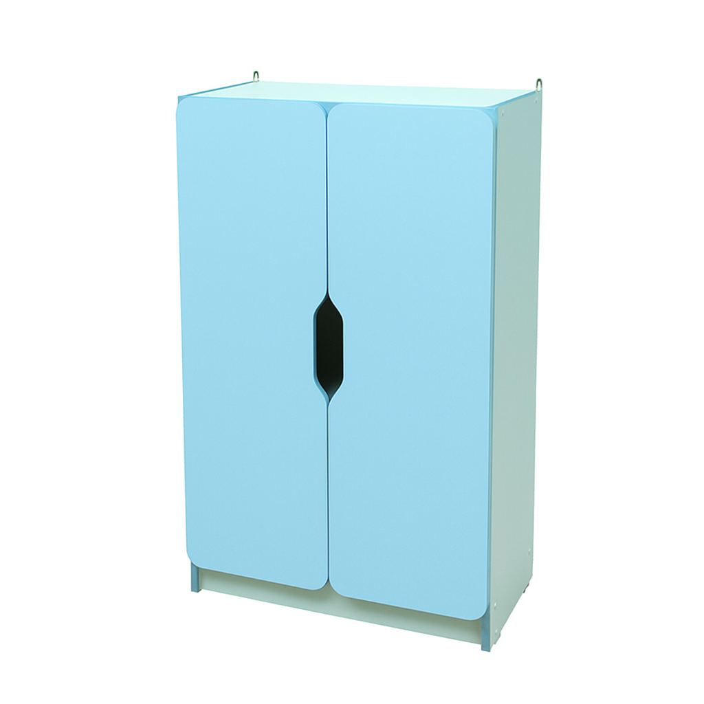 Дитяча шафа "В зоопарку" елемент №2, закрита з 2-ма полицями, ЛЕЛЕКА, 600х300х950 мм.